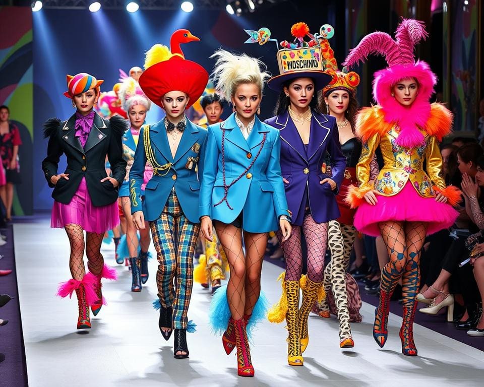 Humor in der extravaganten Mode von Moschino