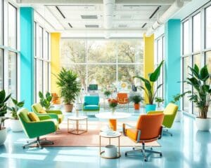 Moderne Farben für energieeffiziente Arbeitszimmer