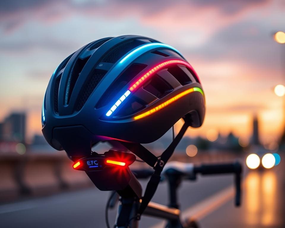 Fahrradhelm mit Licht