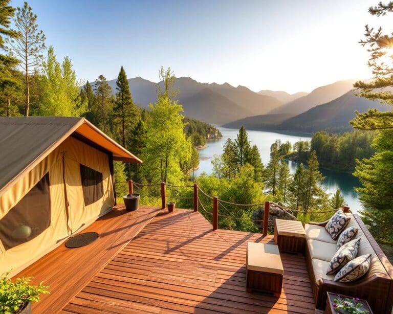 Glampingplätze mit Blick auf die Natur