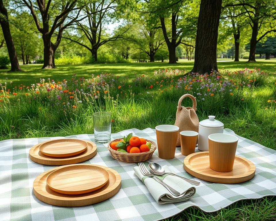 nachhaltige Picknickutensilien