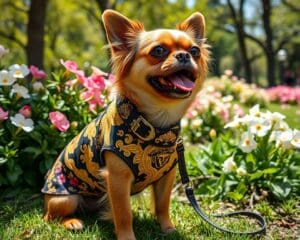 Hundemode von Versace – Extravaganz im Park