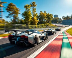 Hybridrennautos für umweltfreundliche Geschwindigkeit