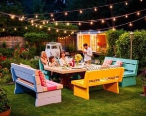 Outdoor-Bänke von Fermob: Perfekt für Gartenpartys