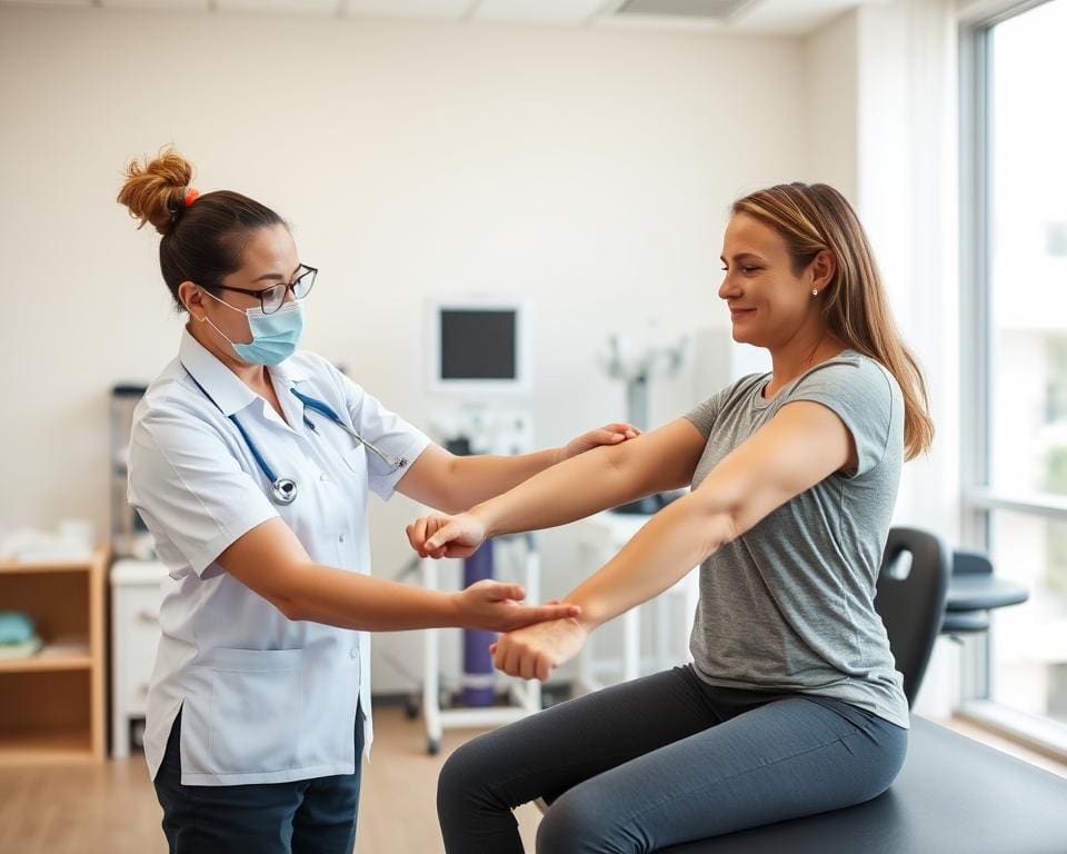 Physiotherapeuten bei der Behandlung von Gelenkproblemen