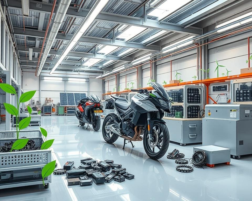 Recycling von Batterien in Elektro-Motorrädern