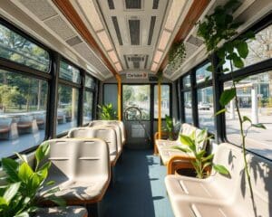 Recyclingfreundliche Innenmaterialien in Stadtbussen