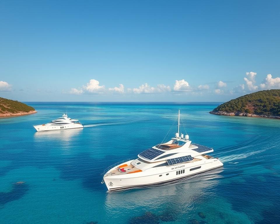 Umweltfreundliche Solarbetriebene Yachten