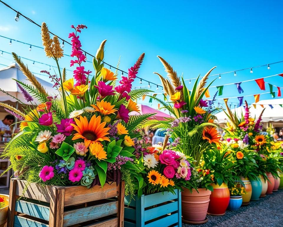 kreative Blumenarrangements