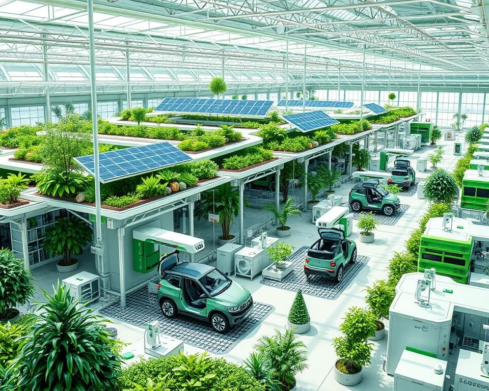 recyclingfreundliche Produktion in der Automobilindustrie