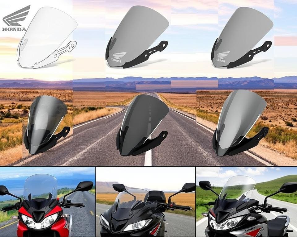 verschiedene Windschilder Honda