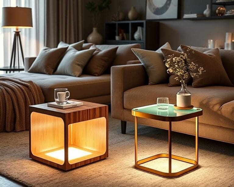 Multifunktionale Beistelltische mit integriertem Licht
