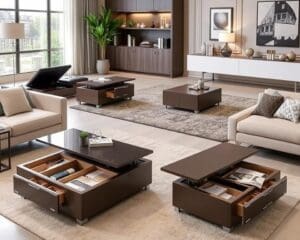 Multifunktionale Couchtische mit integriertem Stauraum