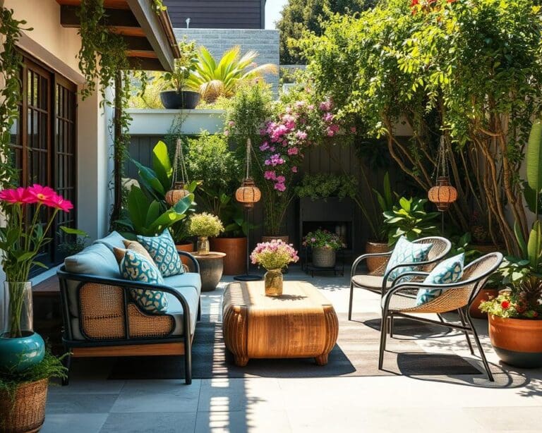 Outdoor-Möbel aus recyceltem Material für Terrassen