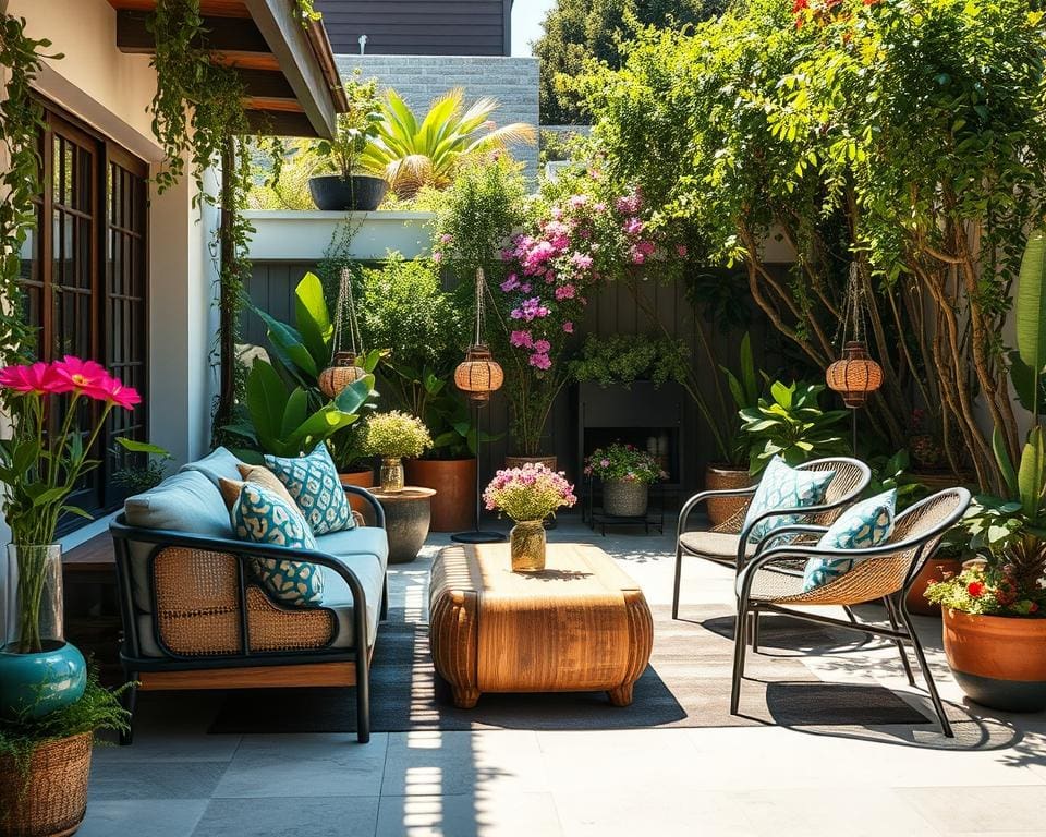 Outdoor-Möbel aus recyceltem Material für Terrassen