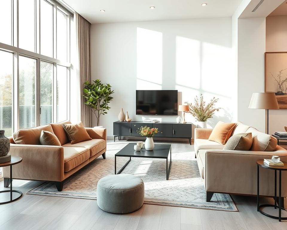 Polstermöbel in gedeckten Farben für moderne Wohnräume