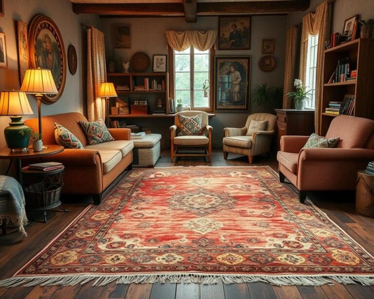 Teppiche im Vintage-Stil für nostalgische Akzente