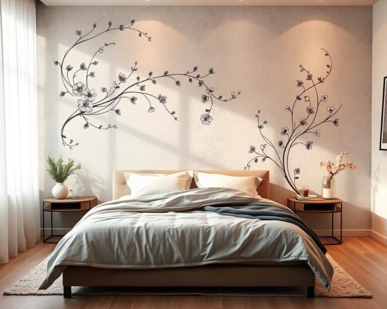 Wandtattoos mit floralen Mustern für Schlafzimmer