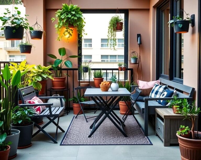 Multifunktionale Möbel für kleine Balkone
