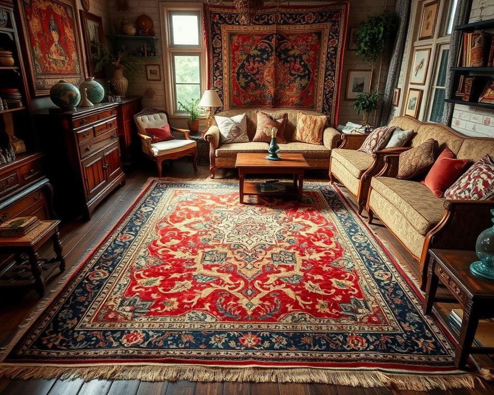 Teppiche im Vintage-Look für eine nostalgische Atmosphäre