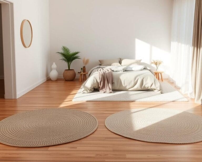 Teppiche in neutralen Farben für ruhige Schlafzimmer