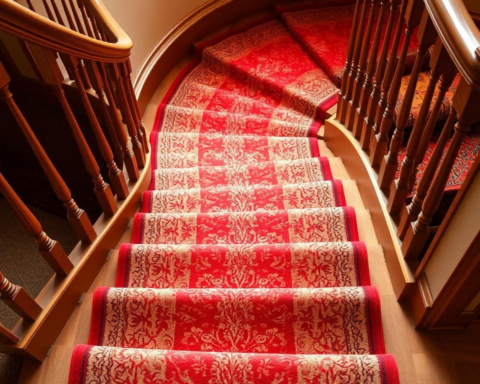 Teppichläufer in warmen Farben für Treppenhäuser