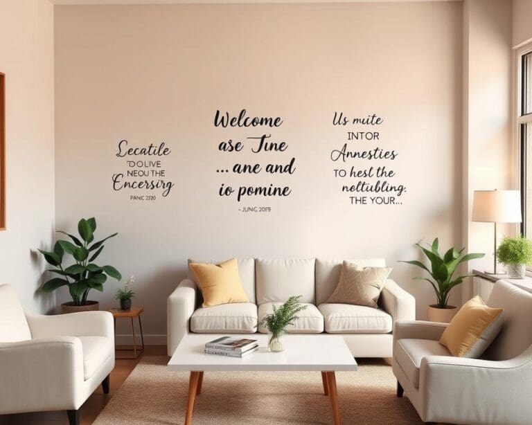 Wandtattoos mit inspirierenden Sprüchen für Wohnzimmer