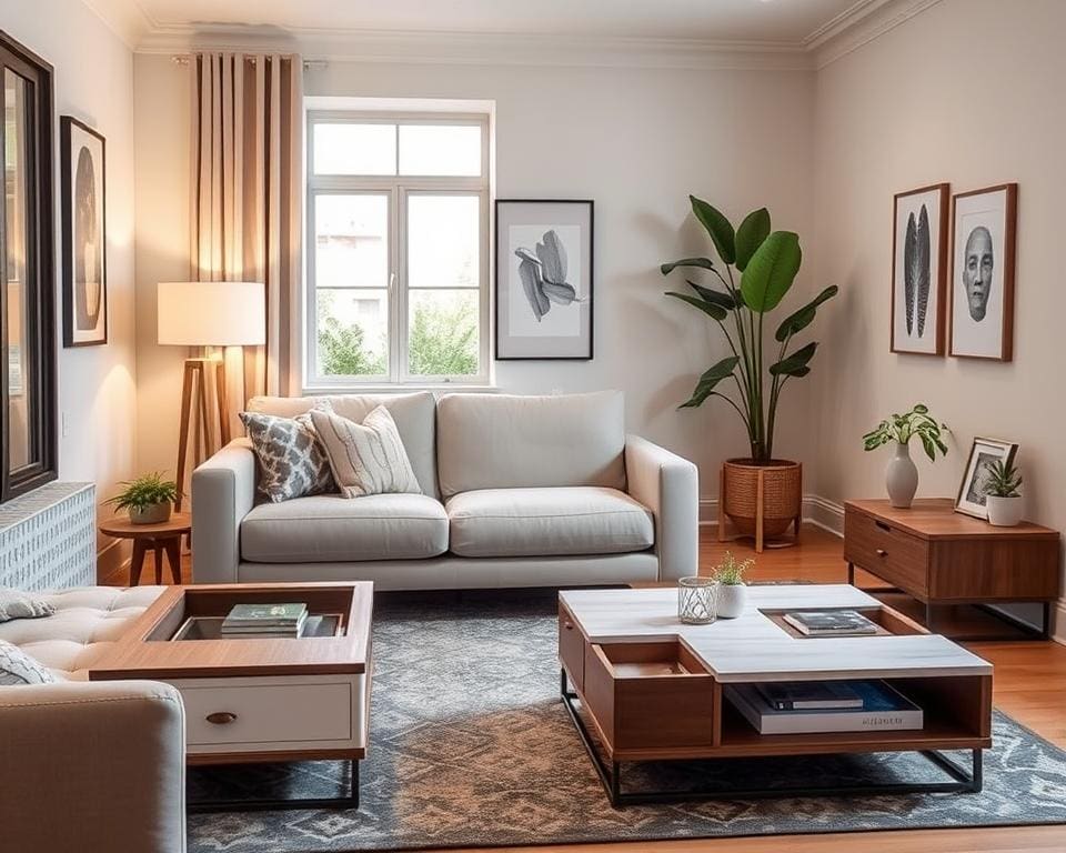 Multifunktionale Couchtische für kleine Wohnzimmer