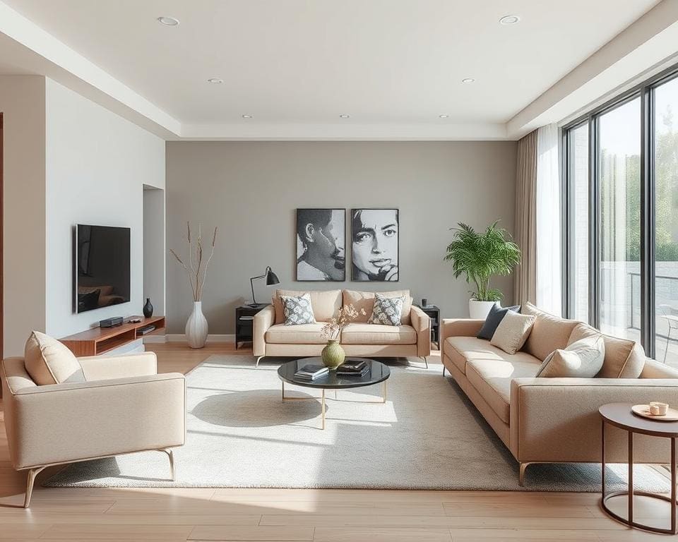 Polstermöbel in gedeckten Farben für ein modernes Ambiente