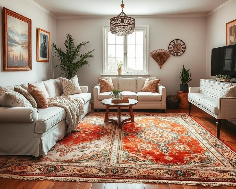 Teppiche mit Vintage-Motiven für harmonische Akzente