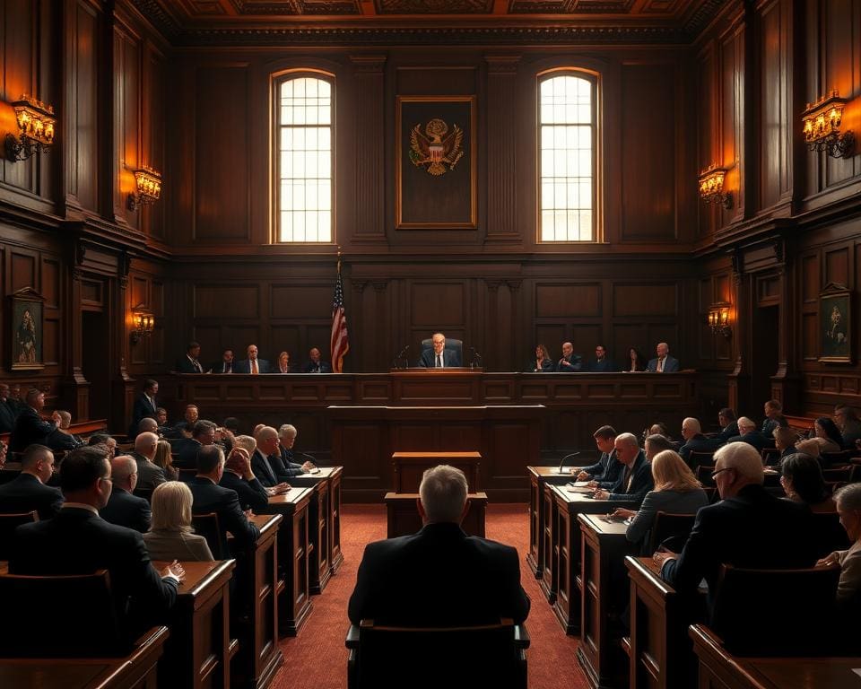 Was passiert bei einer Gerichtsverhandlung?