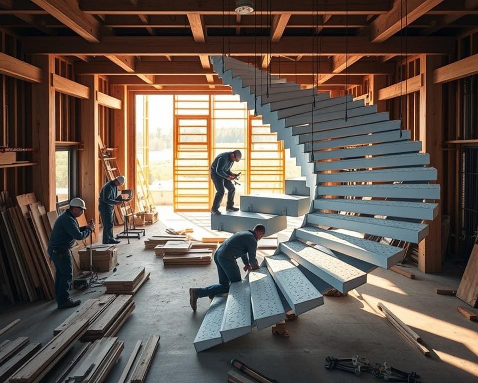 Wie werden Faltwerktreppen befestigt?