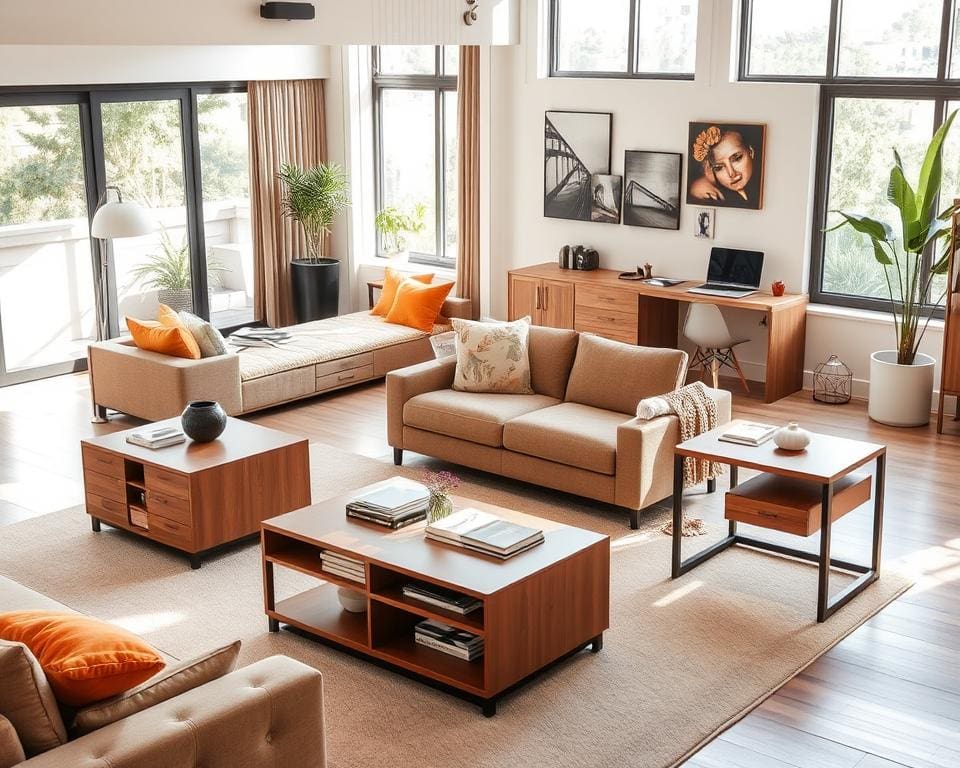 Multifunktionale Tische für vielseitige Wohnbereiche