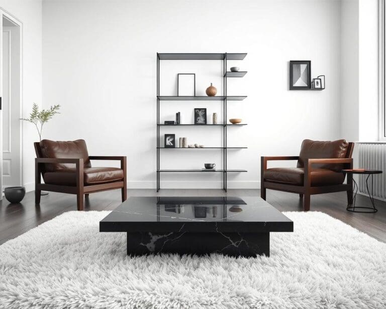 Wie kombinierst du helle und dunkle Materialien?