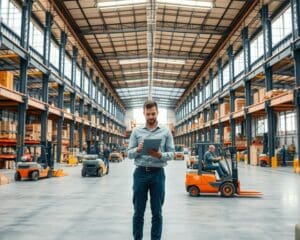 Was tut ein Logistikplaner in der Industriehalle?