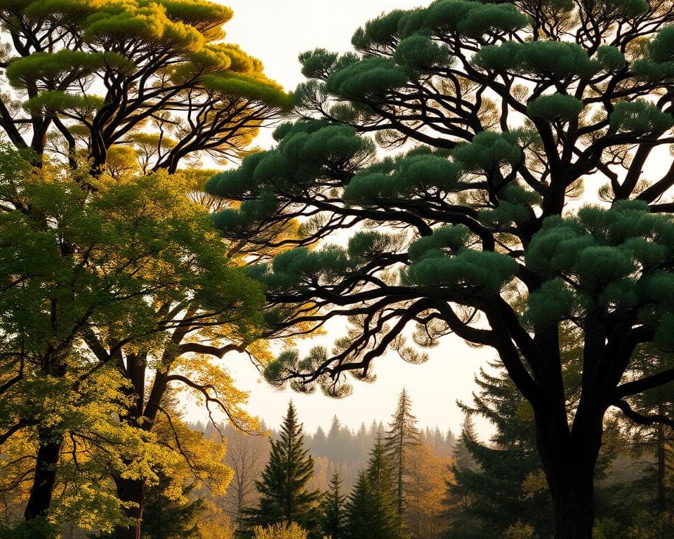 Welche Baumarten bilden schöne Kronen?