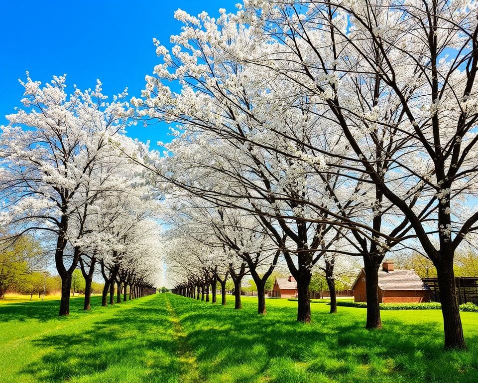 Welche Baumarten blühen weiß im Frühling?