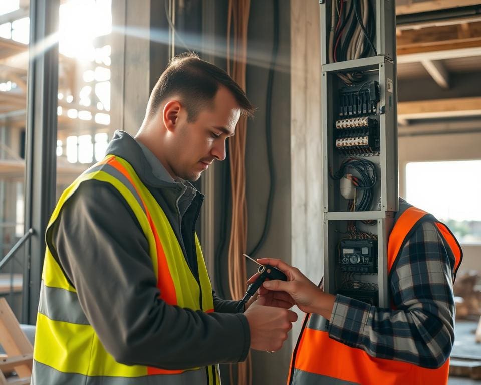 So arbeitet ein Elektrotechniker auf der Baustelle