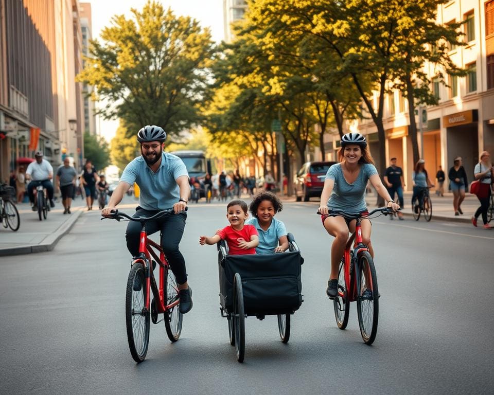 Wie reist man mit Kindern auf dem Rad durch Städte?