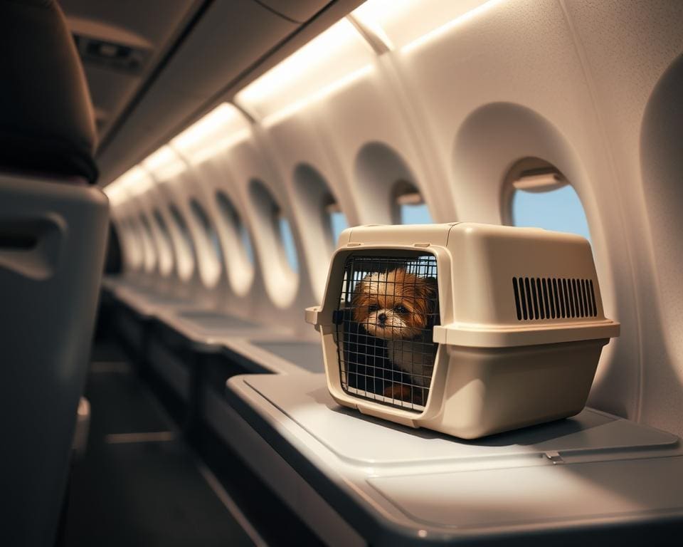 Wie reist man mit dem Flugzeug und Haustier?