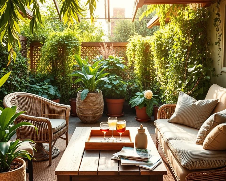 Social Media Inspirationen für gemütliche Gartenbereiche