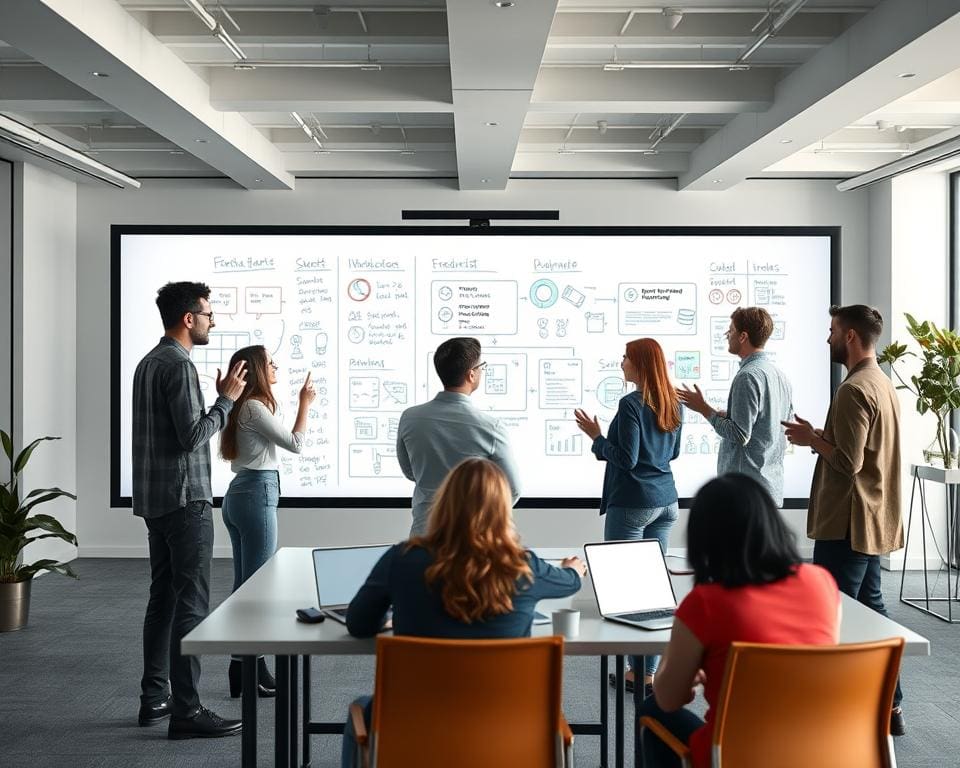 Wie nutzt du digitale Boards Teamarbeit?