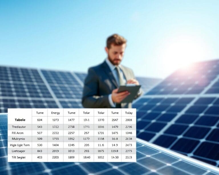 Was zeigt eine PV Neigungswinkel Tabelle für den Ertrag?