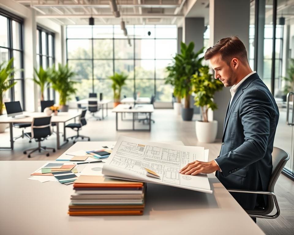 Wie arbeitet ein Innenarchitekt bei Buerozonen?