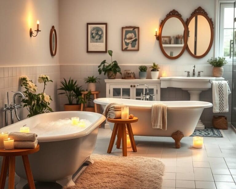 Wie ein Badezimmer mit wenig Aufwand gemütlich wird