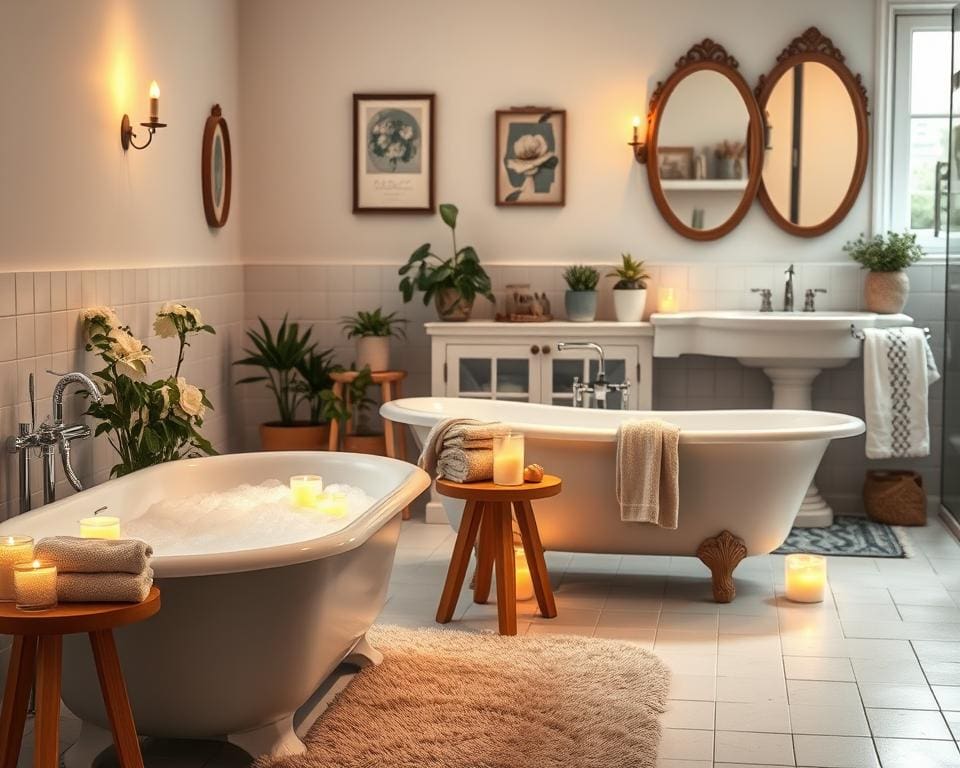 Wie ein Badezimmer mit wenig Aufwand gemütlich wird