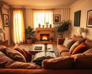 Wie ein Wohnzimmer mit warmen Farben wohnlich wirkt