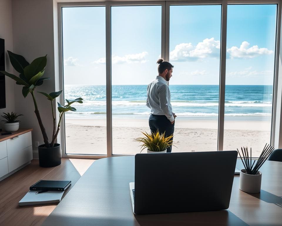 Wie gestaltet man Arbeit im Homeoffice am Meer?