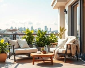 Balkon gemütlich modern